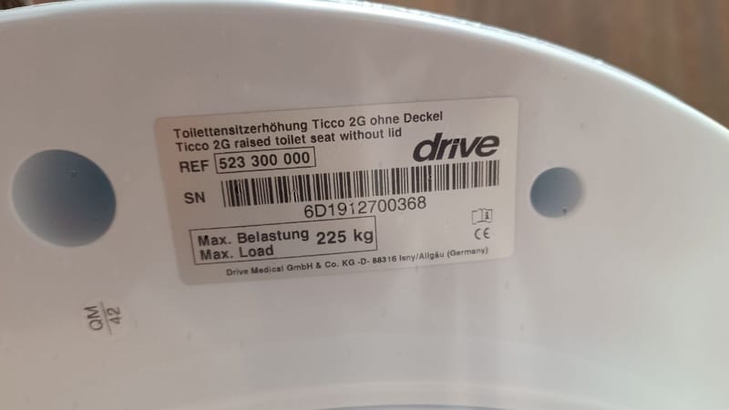 Új Drive Ticco 2G WC ülőke magasító - 10cm - 3.