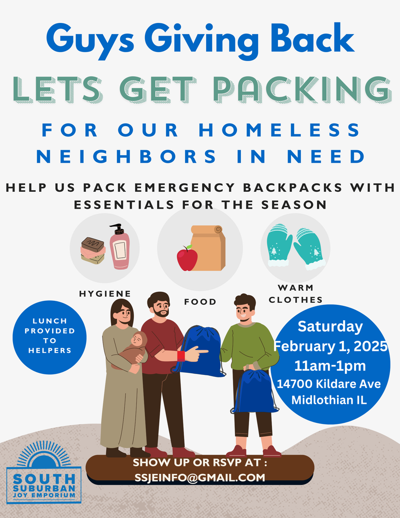 Guys Giving Back Bag Packing