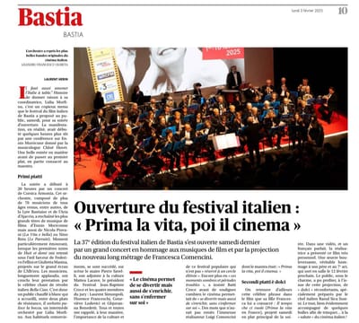 Ouverture du Festival du Film Italien de Bastia