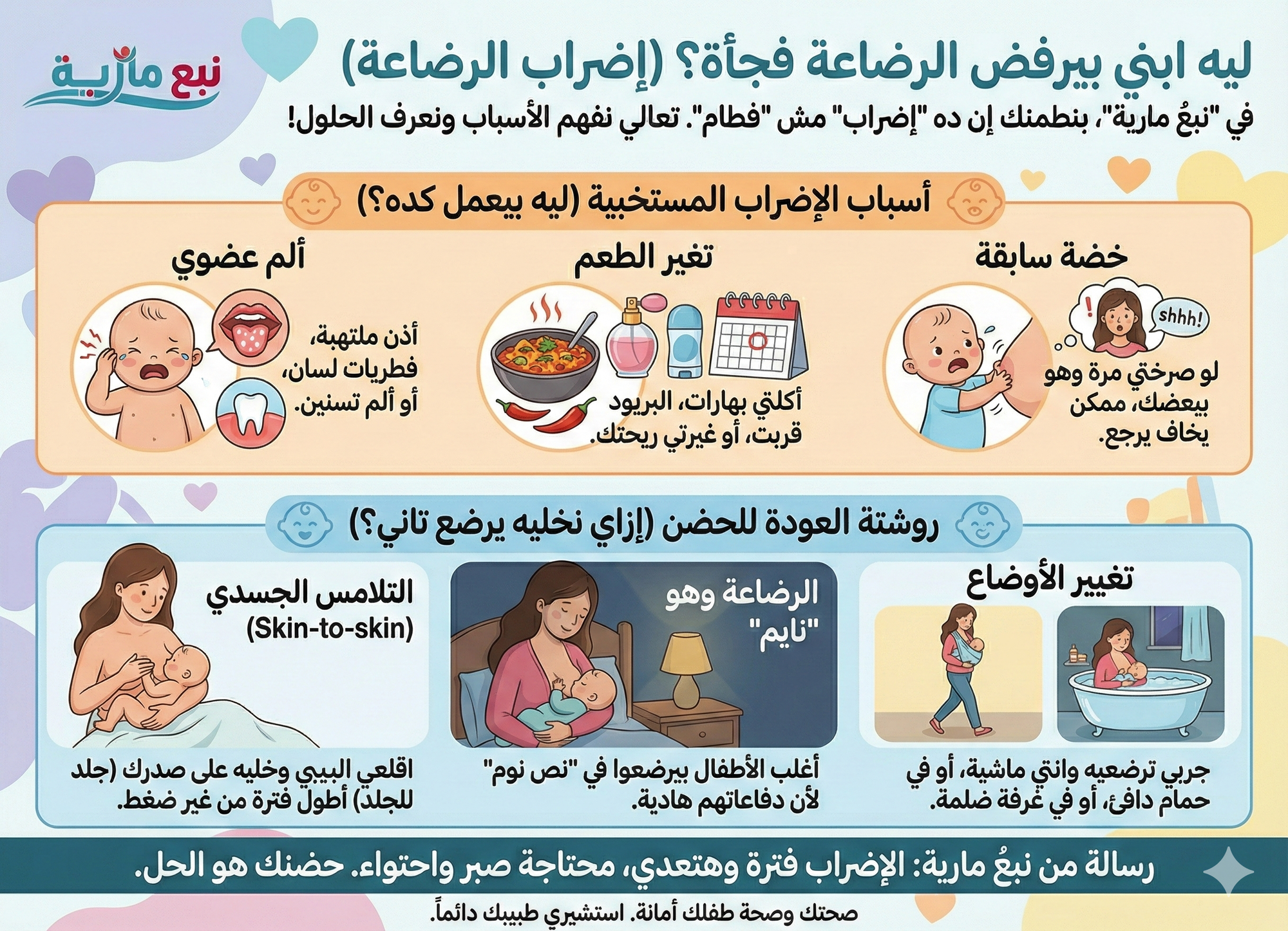 "ابني بيرفض الرضاعة فجأة!".. إضراب الرضاعة مش "فطام" يا ست الكل!