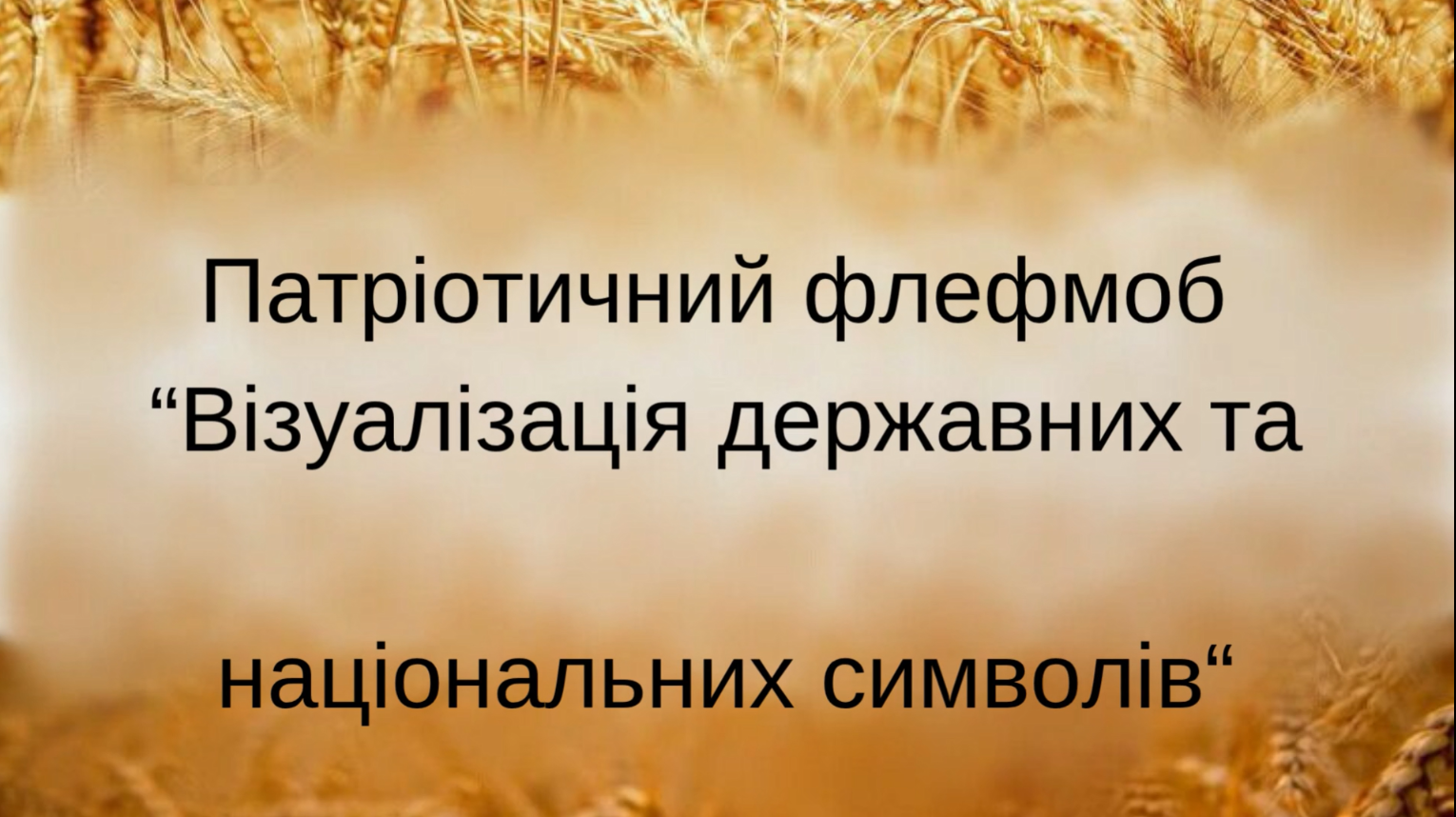 Патріотичний флешмоб "Візуалізація державних та народних символів"
