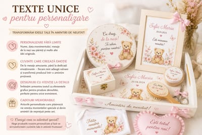 Texte unice pentru personalizare – Transformăm ideile tale în amintiri de neuitat