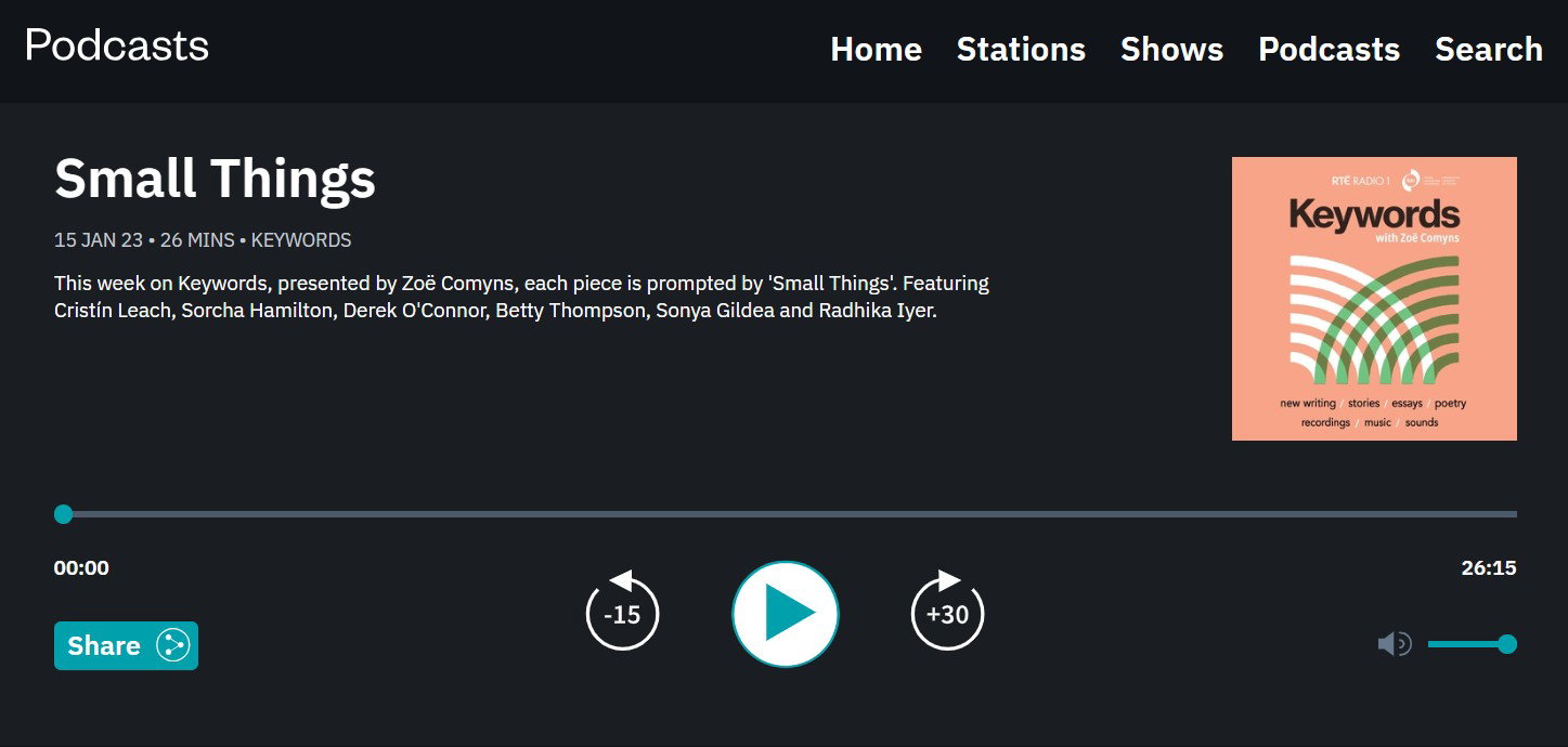 Keywords S2, E2 - produced by Zoë Comyns for RTÉ Radio 1 (2023)