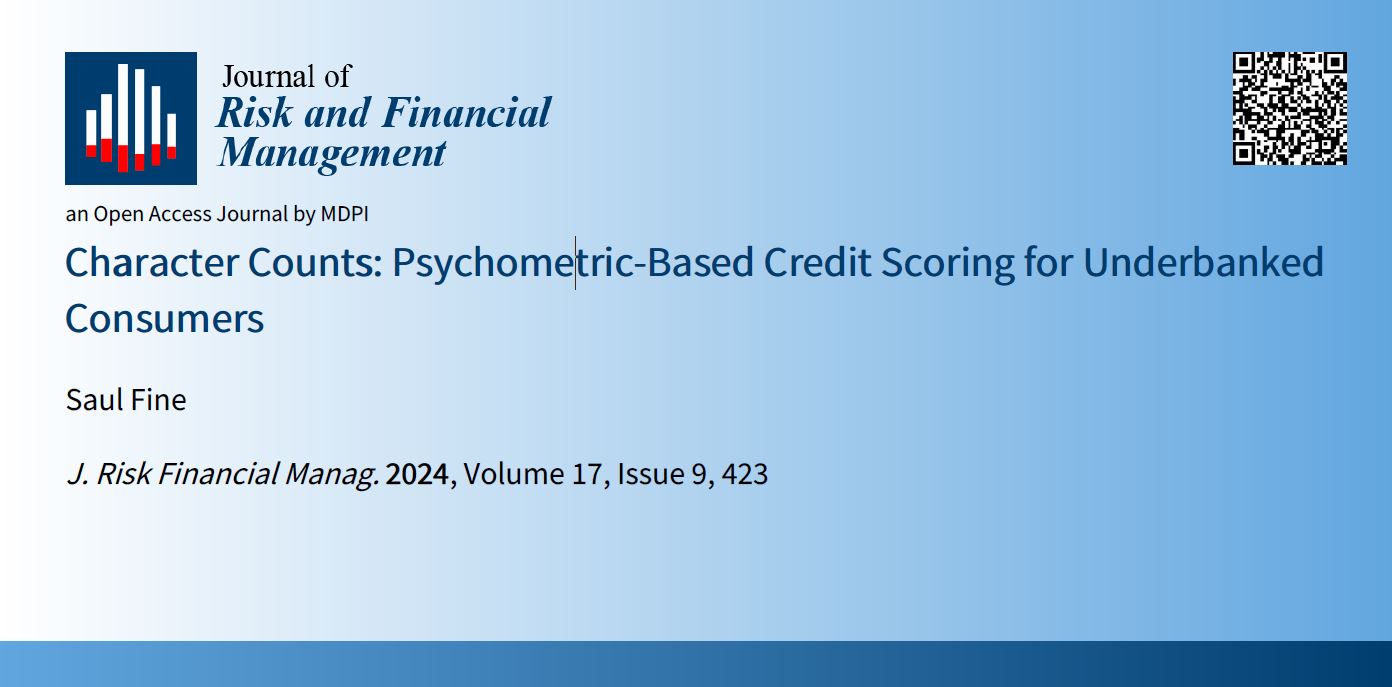 Character Counts: Psychometric-Based Credit Scoring for Underbanked Consumers