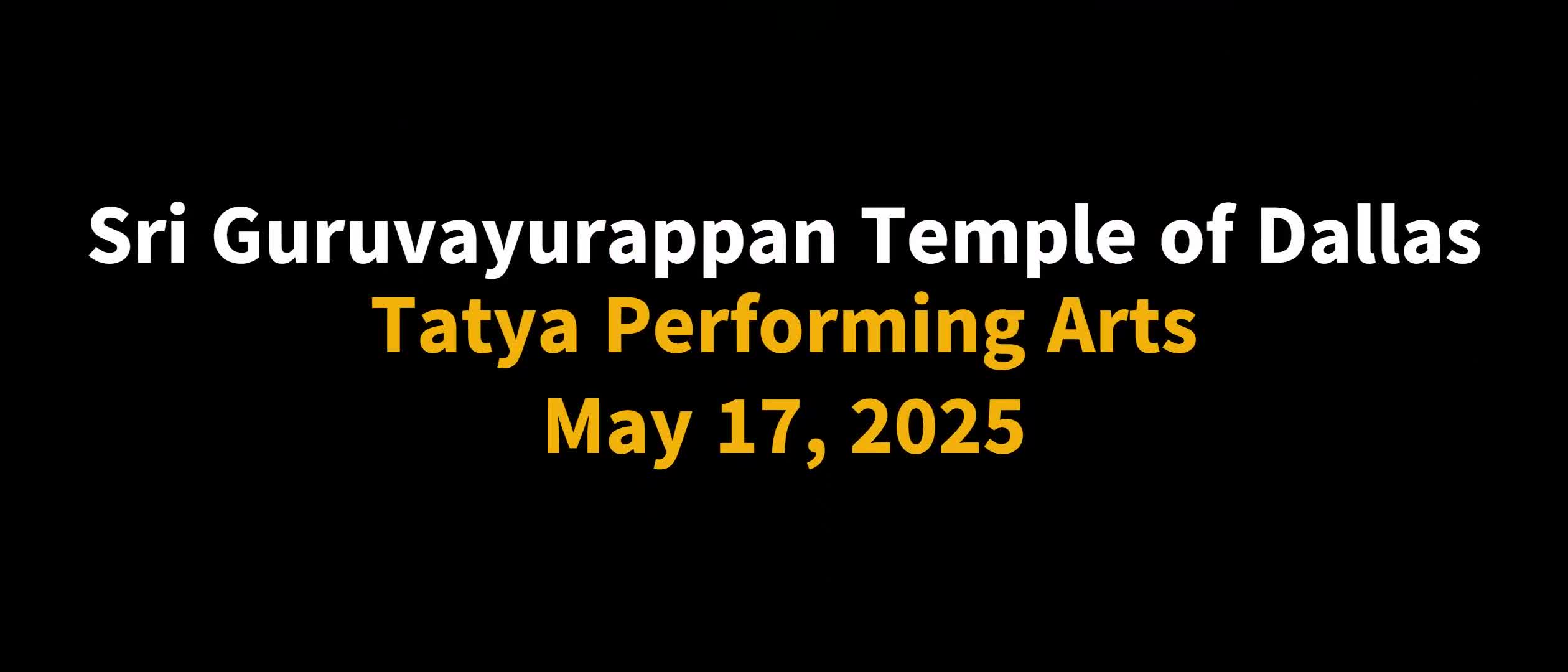 Sri Guruvayurappam Temple of Dallas Performance 2025 thumbnail