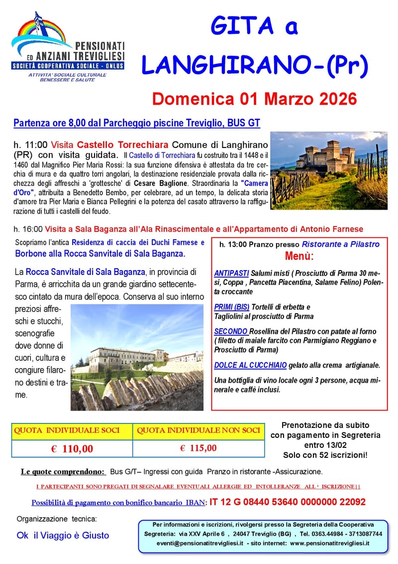 GITA a   LANGHIRANO-(Pr)  Domenica 01 Marzo 2026
