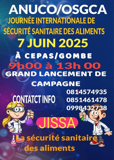 UNE GRANDE ACTIVITÉ S'ANNONCE EN  RD. CONGO AVEC OSGCA/ANUCO le 7 Juin 2025.
