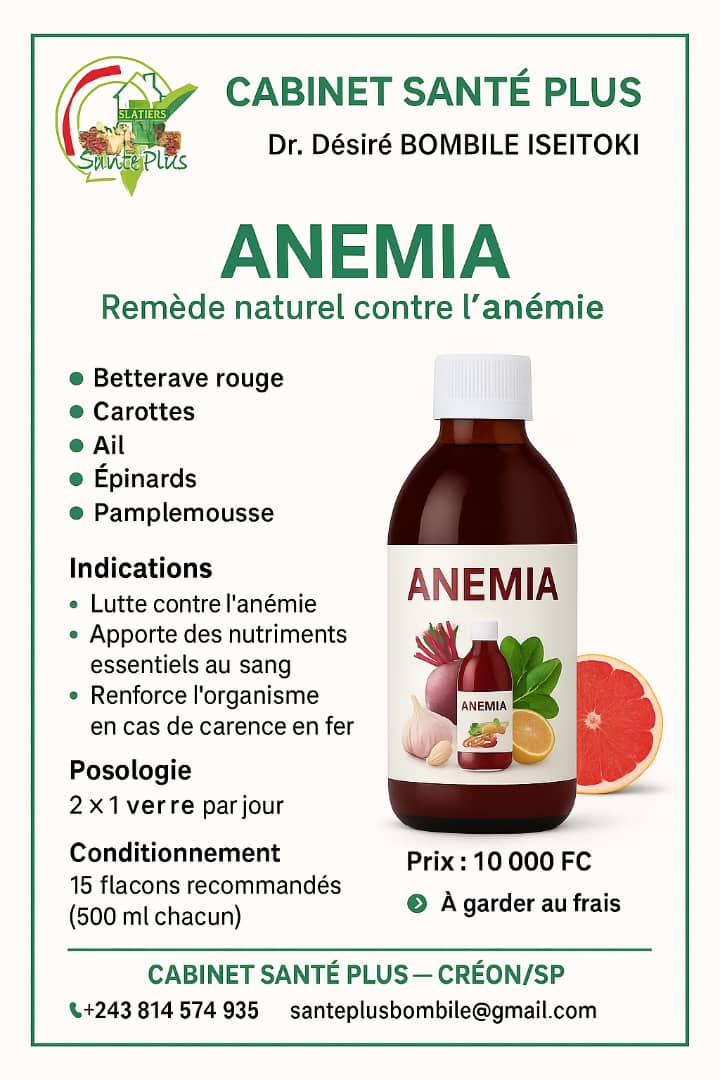 PRODUIT SANTÉ PLUS ANÉMIA