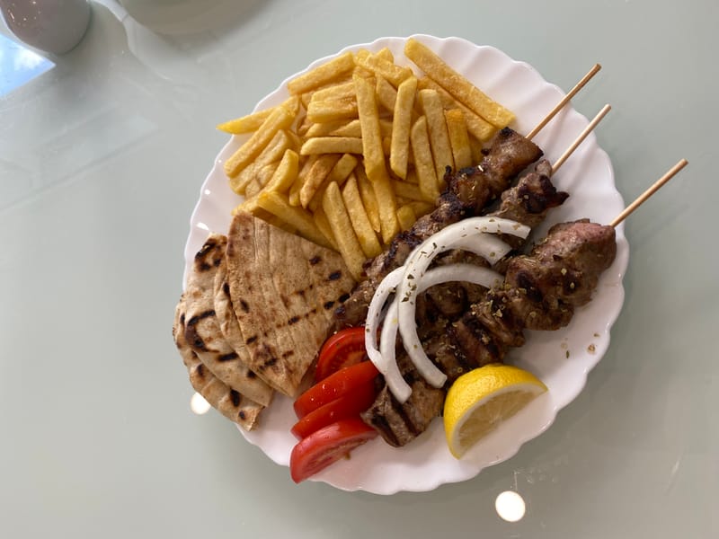 Souvlaki nach Griechischer-Art