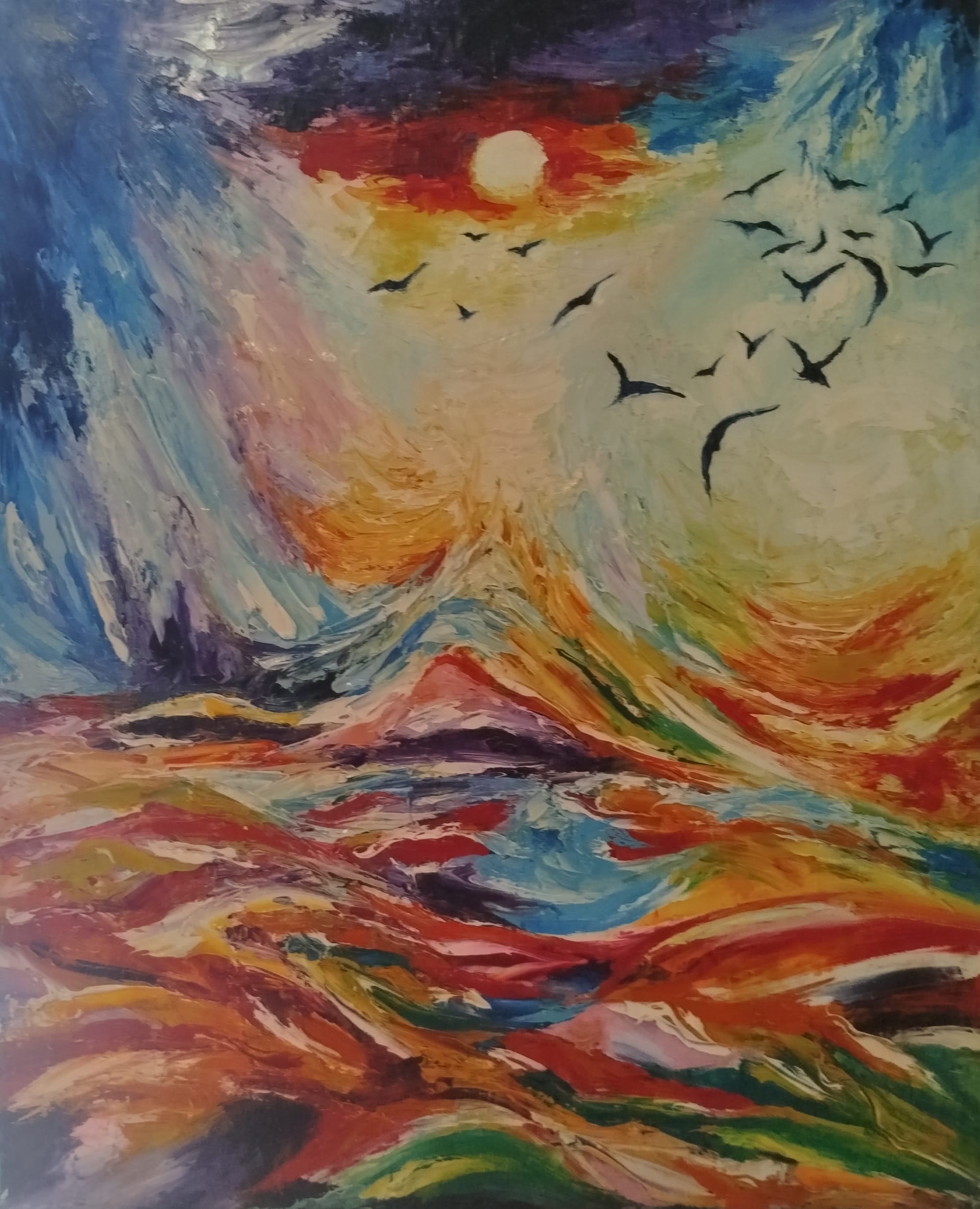027. Birds over the Water.