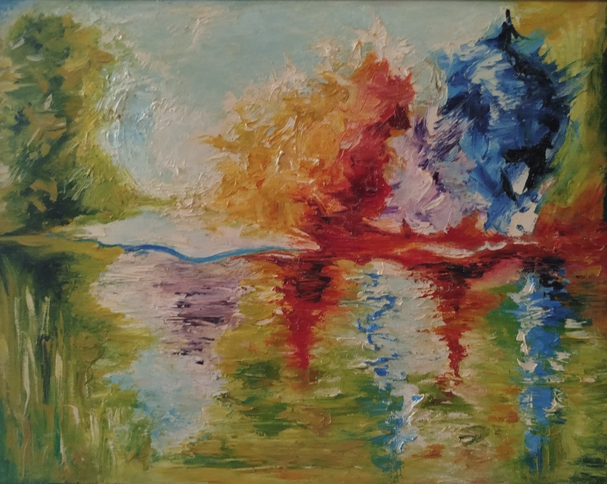 122. Reflections of trees.
