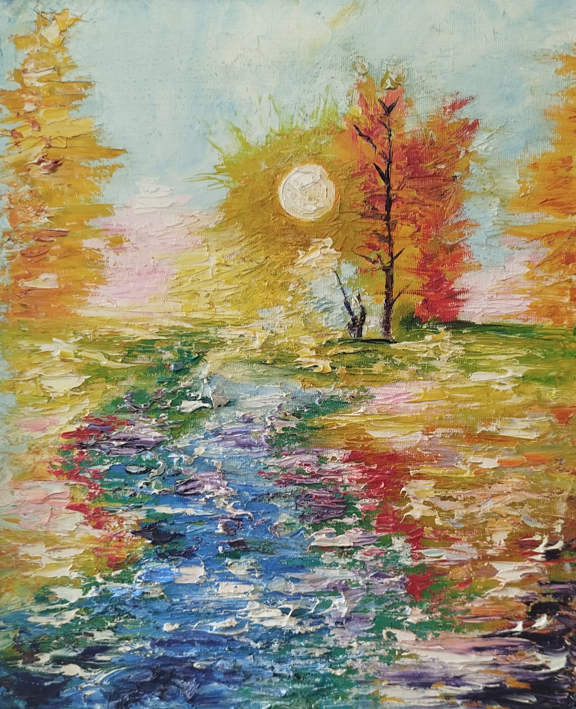 123. Flowing stream.