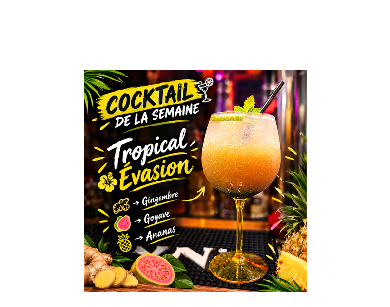 TROPICAL EVASION ( cocktail de la semaine )