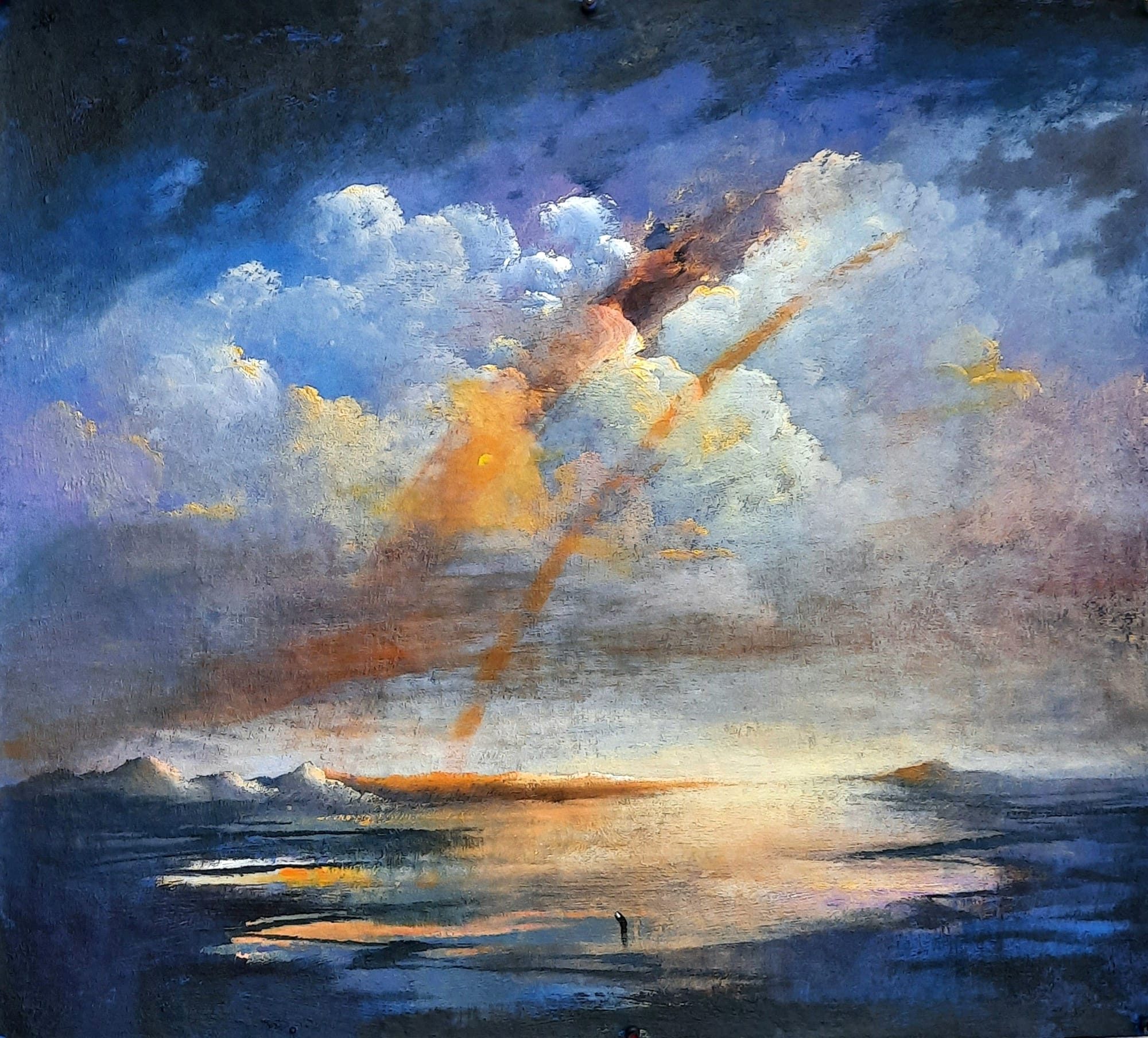 L'aurora che verrà, acrilico su carta finlandese cm 71,5x80, 2026