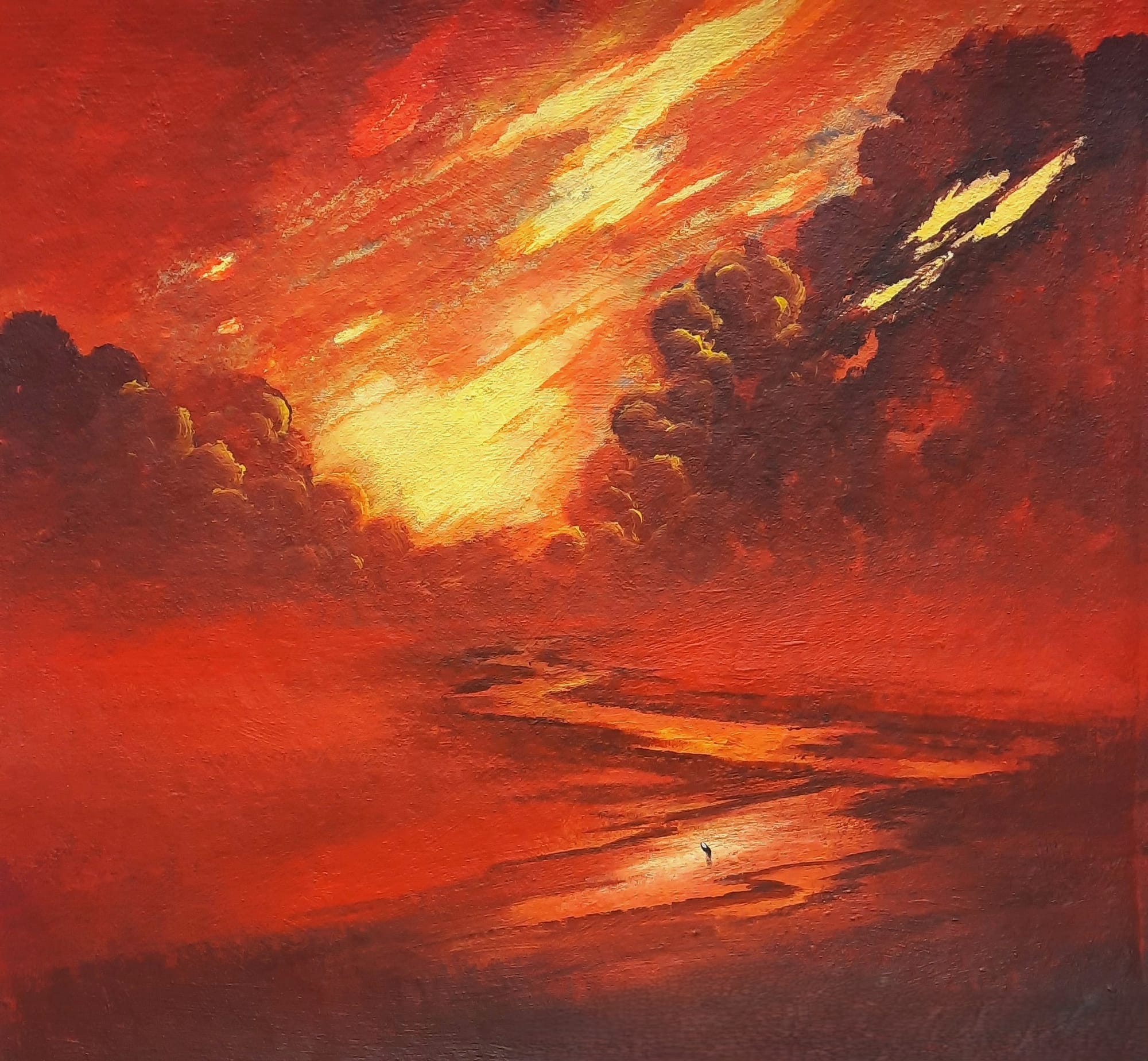 L'aurora che verrà, acrilico su carta finlandese cm 71,5x80, 2026