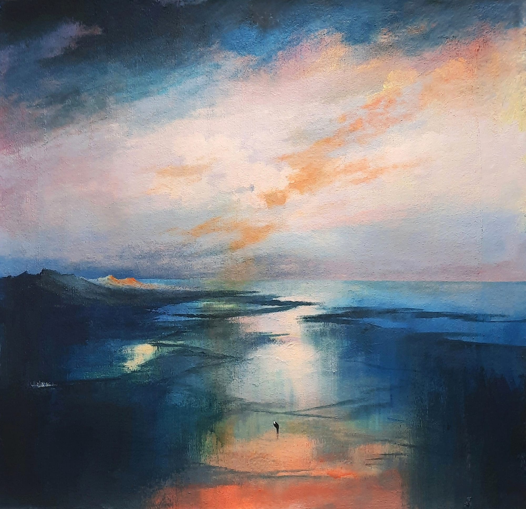 L'aurora che verrà, acrilico su carta finlandese cm 71,5x80, 2026