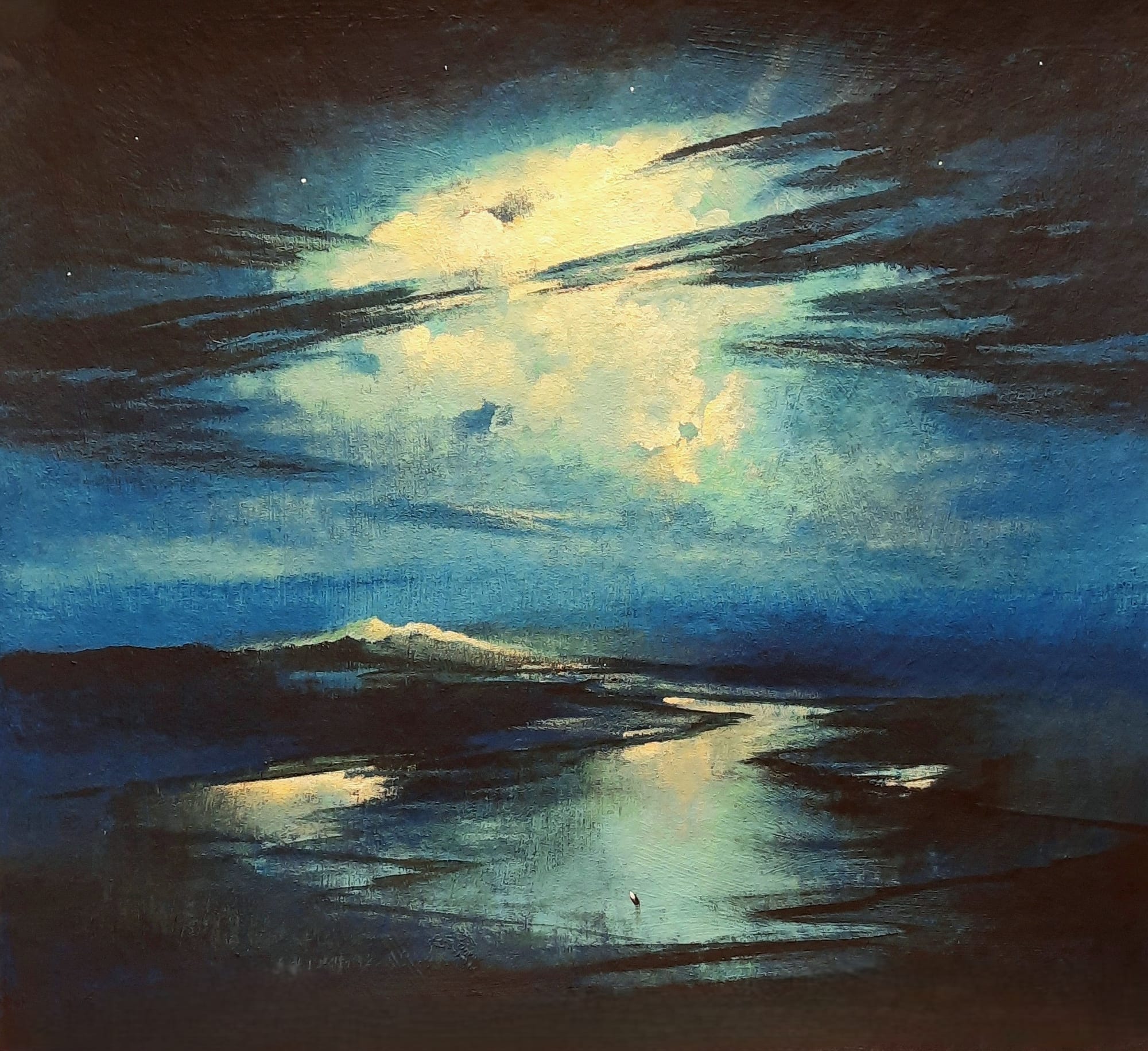 L'aurora che verrà, acrilico su carta finlandese cm 71,5x80, 2026