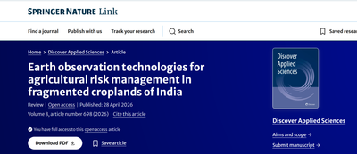 Earth observation technologies for agricultural risk management in fragmented croplands of India