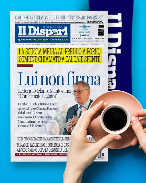 LA PRIMA PAGINA DEL DISPARI DI OGGI IN EDICOLA