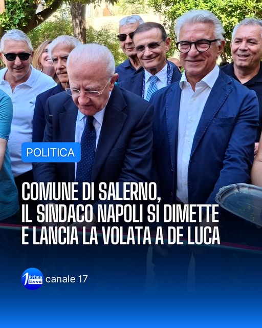 Il SINDACO DE LUCA SI DIMETTE A SALERNO PER FAVORE IL RITORNO DI DE LUCA