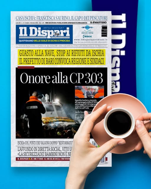LA PRIMA PAGINA DEL DISPARI DI OGGI IN EDICOLA