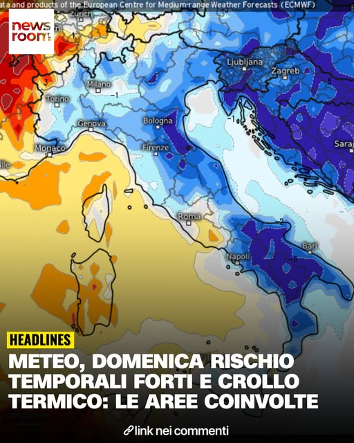 Meteo, domenica 12 aprile Rischio Temporali Forti e Crollo delle Temperature: le aree coinvolte