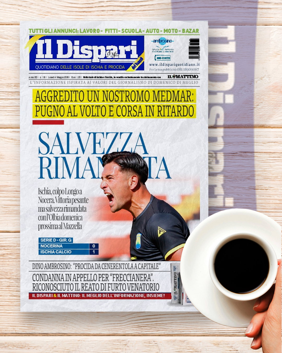 LA PRIMA PAGINA DEL DISPARI DI OGGI IN EDICOLA