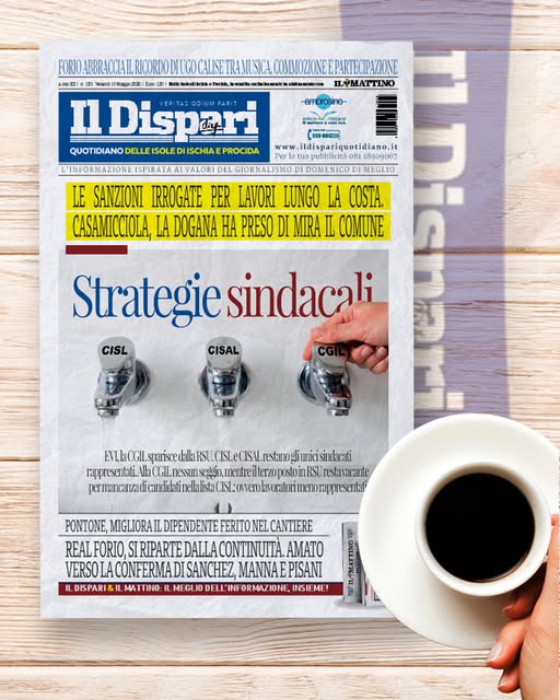 LA PRIMA PAGINA DEL DISPARI DI OGGI IN EDICOLA