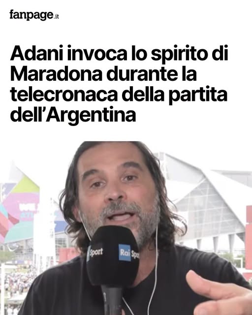 Lele Adani e la telecronaca sguaiata per l’Argentina: invoca lo spirito di Maradona, Rimedio imbarazzato