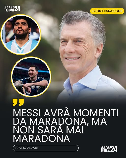"Messi non sarà mai Maradona": la frase di Macri che riaccende un dibattito infinito
