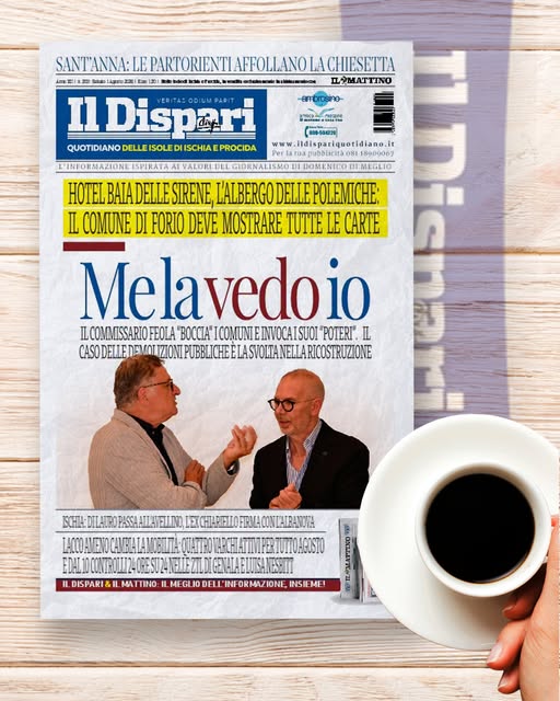 LA PRIMA PAGINA DEL DISPARI DI OGGI IN EDICOLA
