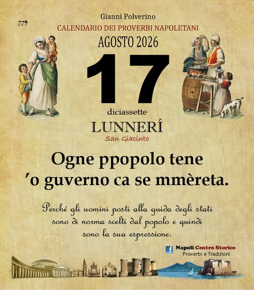 PROVERBIO DEL GIORNO