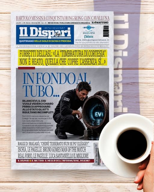 LA PRIMA PAGINA DEL DISPARI DI OGGI IN EDICOLA
