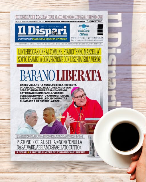 LA PRIMA PAGINA DEL DISPARI DI OGGI IN EDICOLA