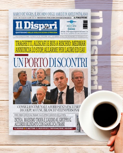 LA PRIMA PAGINA DEL DISPARI DI OGGI IN EDICOLA