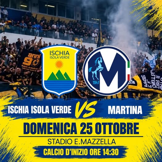 DOMENICA AL MAZZELLA L'ISCHIA CONTRO LA CAPOLISTA MARTINA CALCIO