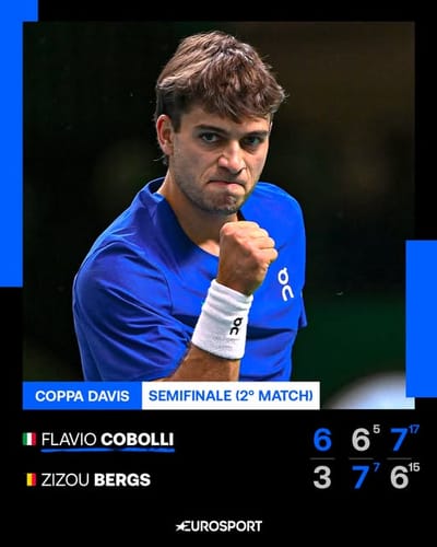 COPPA DAVIS: UN COBOLLI COMMOVENTE CI PORTA IN FINALE
