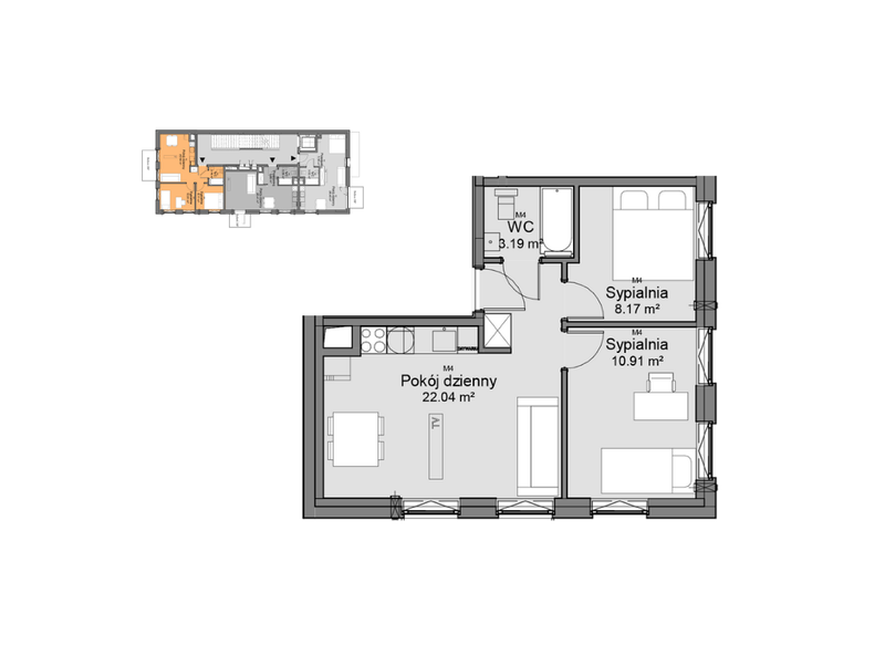 M4 – 44,31 m² | 819 735 zł