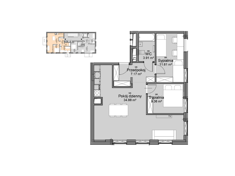 M6 – 66,92 m² | 1 191 176 zł