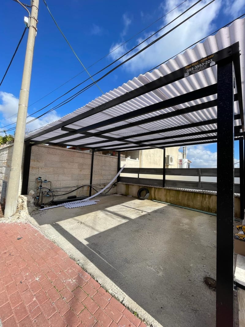 פרגולות קונסטרוקציה לסנטף ללא הצללה 