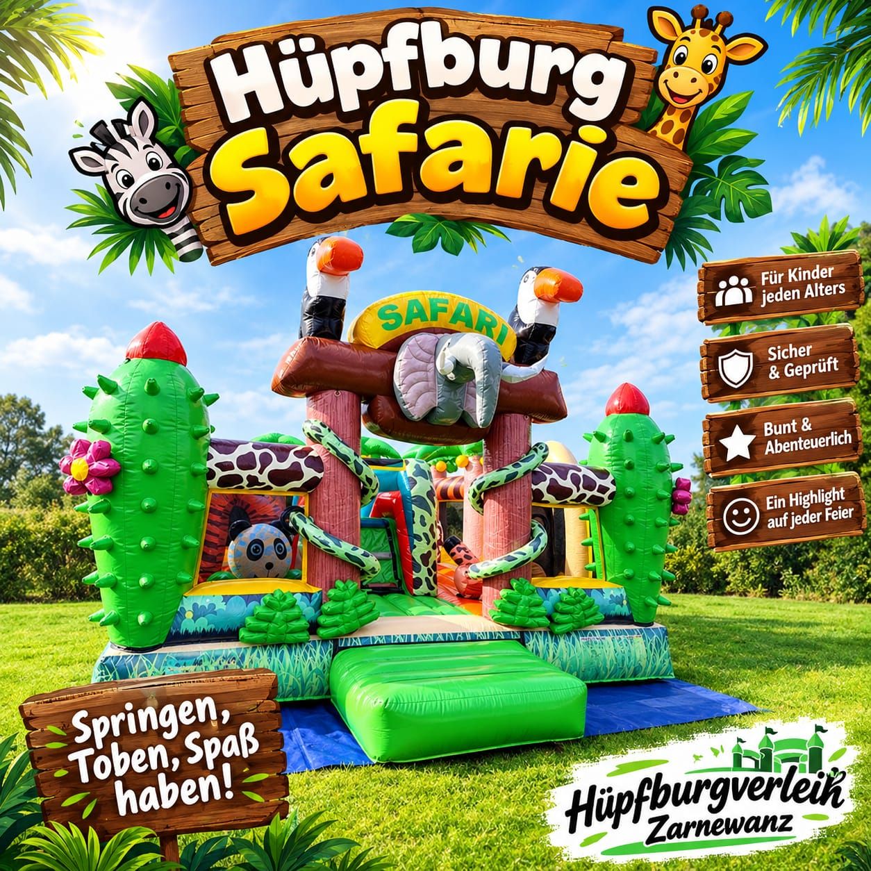 Hüpfburg Safari