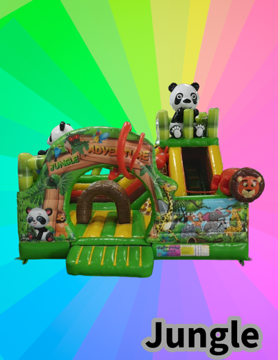 Hüpfburg Jungle mit Rutsche