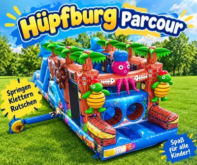 Hüpfburg Parcour