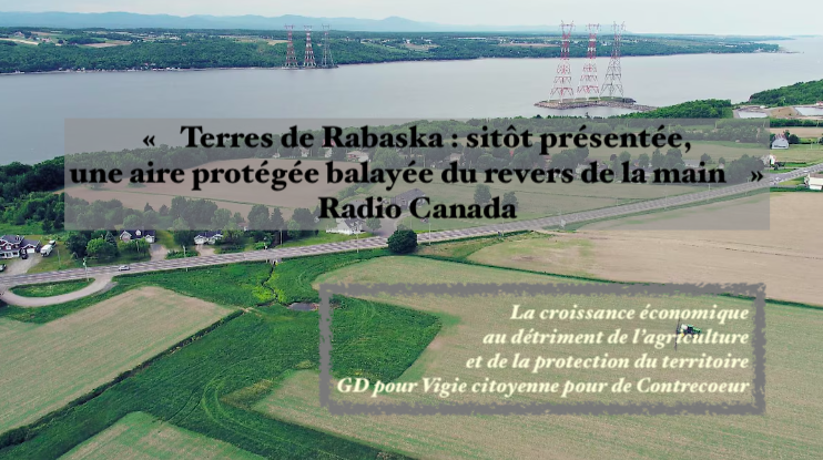 Le 26 octobre 2024 -Terres de Rabaska : sitôt présentée, une aire protégée balayée du revers de la main