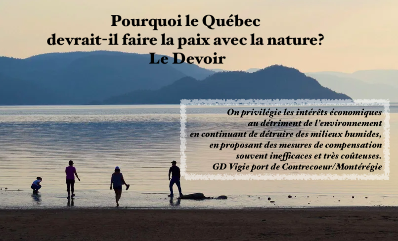 Pourquoi le Québec devrait-il faire la paix avec la nature? Le Devoir