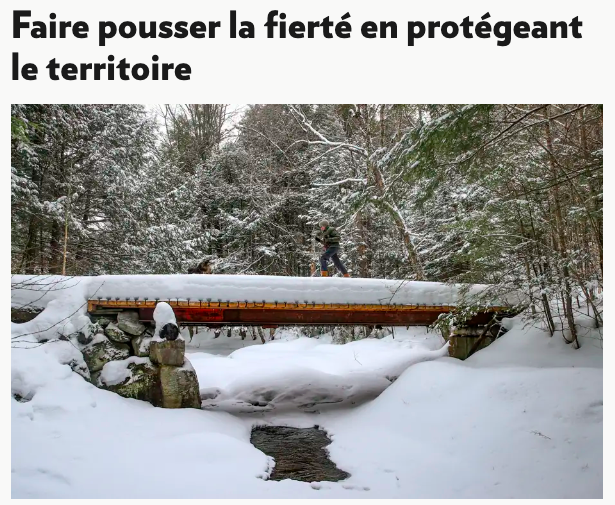 Le 22 janvier 2025 - Biodiversité Faire pousser la fierté en protégeant le territoire - La Presse