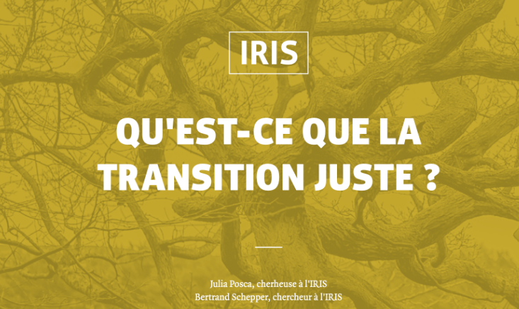 Il faut planifier la transition juste - IRIS mars 2025