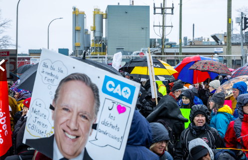 Enfouissement de déchets dangereux Des centaines de manifestants s’unissent à Blainville contre Stablex et la loi 93 - La Presse 6 avril 2025
