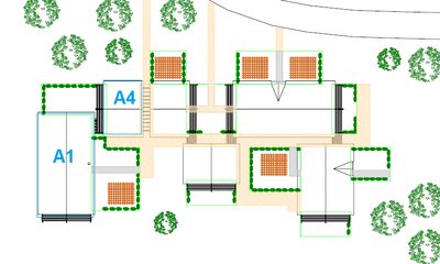 disposições das casa núcleo &quot;A&quot; (Unidades à venda : A1 e A4, ) image