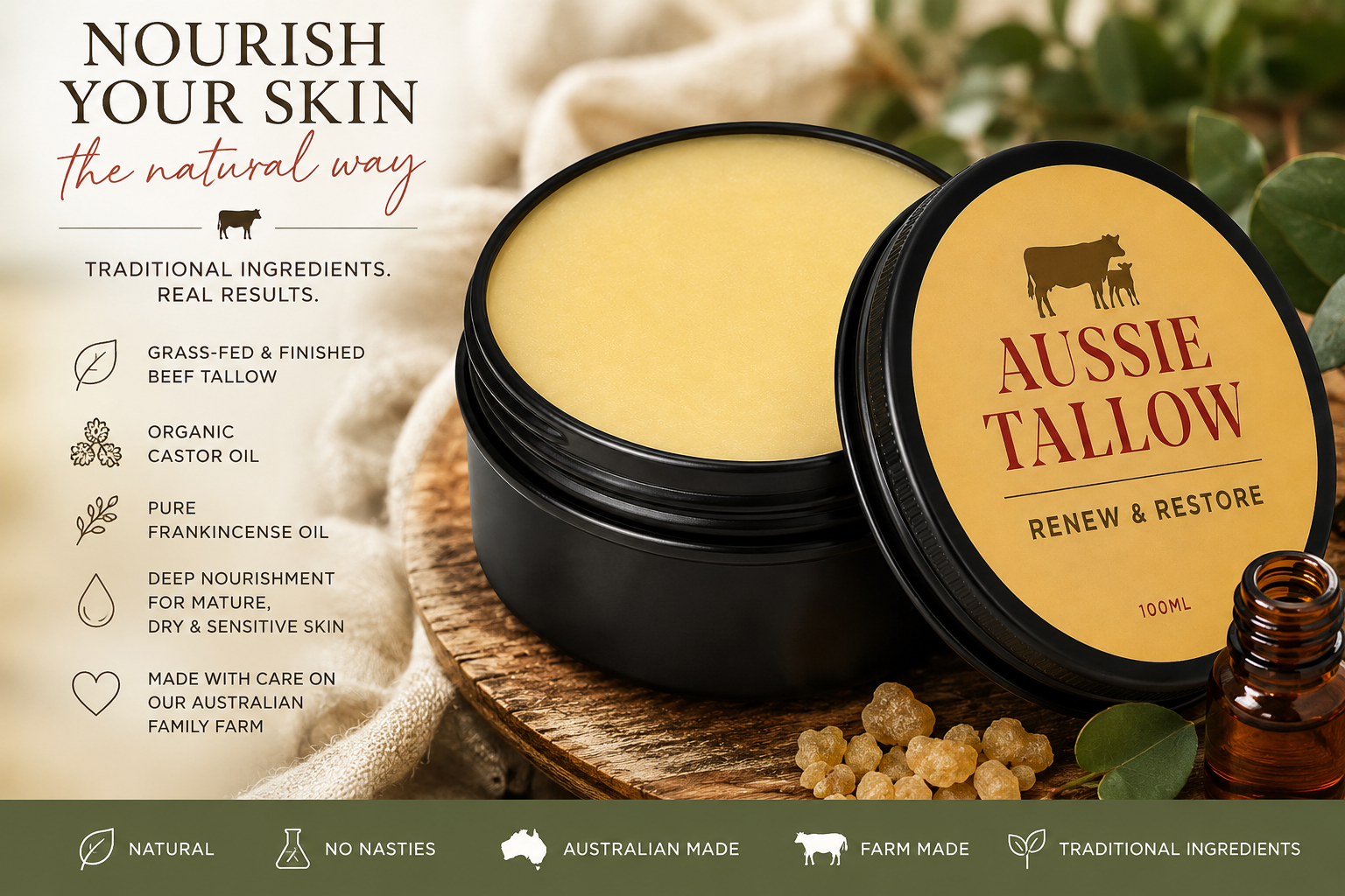 What Is the Best Tallow Cream for Face? Why More Australians Are Switching to Grass-Fed Tallow Skincare